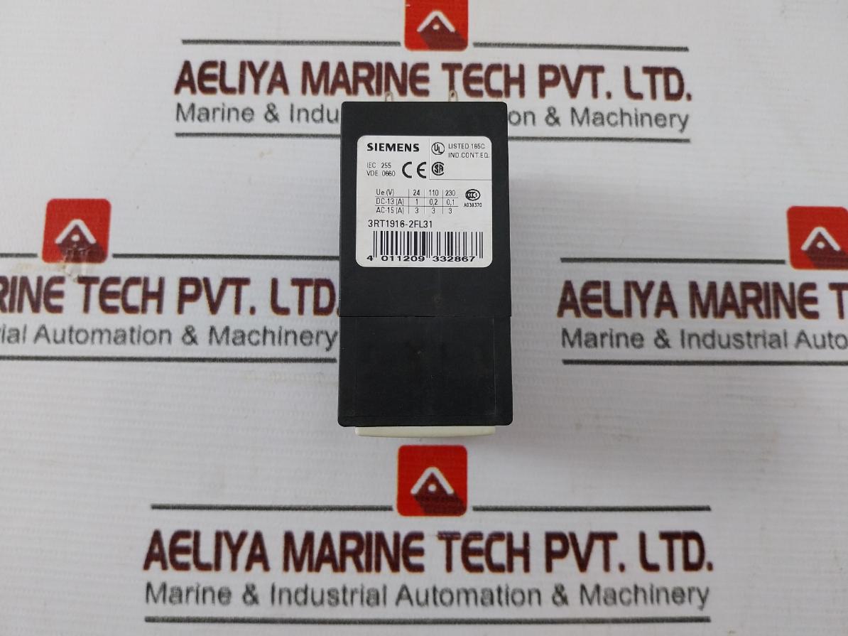 Siemens 3Rt1916-2Fl31 Relay Auxiliary Switch Ac/Dc 200-240V 5-100S