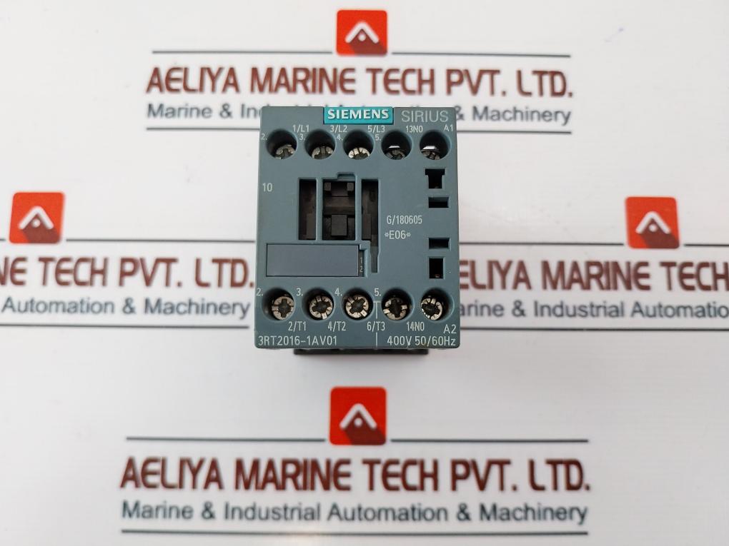 Siemens 3Rt2016-1Av01 Power Contactor 0.8-1.2 Nm 3 Pole 400V 50/60Hz