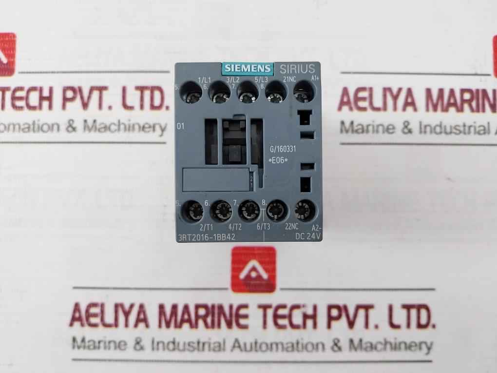 Siemens 3Rt2016-1Bb42 Contactor 12V-250V 24V A600/Q600 50/60Hz