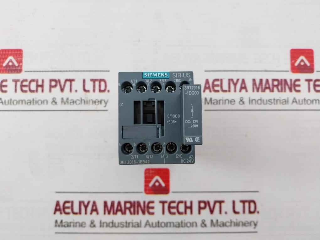 Siemens 3Rt2016-1Bb42 Power Contactor 50/60Hz 50A