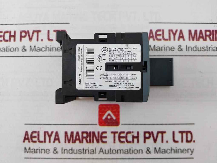 Siemens 3Rt2016-1Bb42 Power Contactor 50/60Hz 50A