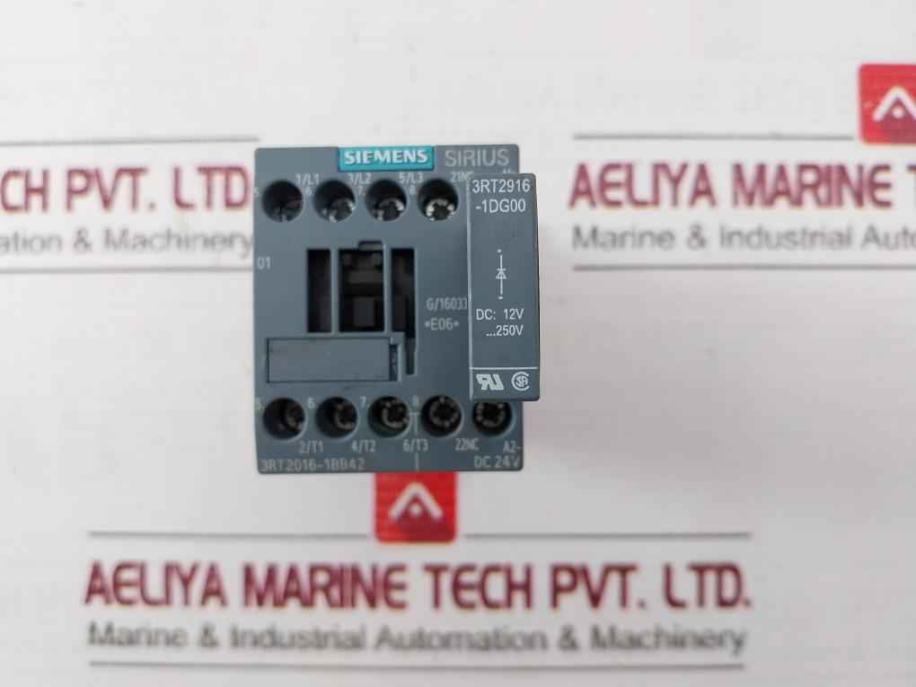 Siemens 3Rt2016-1Bb42 Power Contactor 50/60Hz 50A