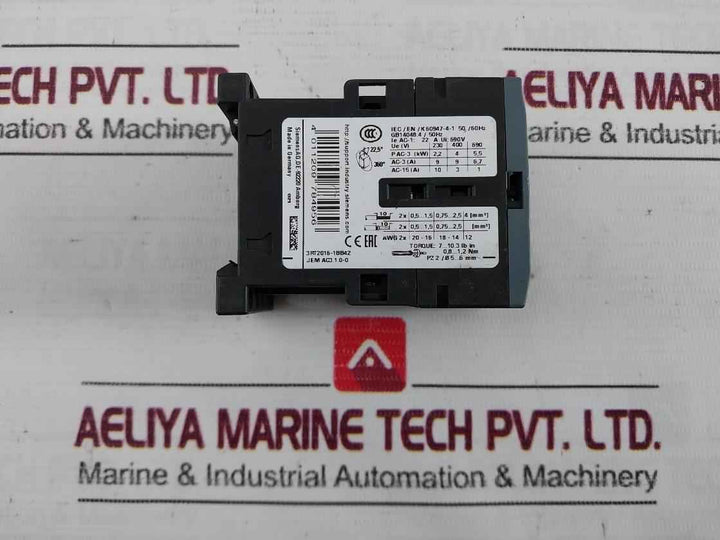 Siemens 3Rt2016-1Bb42 Power Contactor 690V Dc 24V A600/Q600