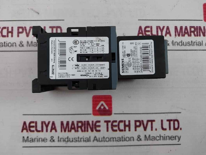 Siemens 3Rt2016-1Bb42 Power Contactor Dc 24V 22A 690V