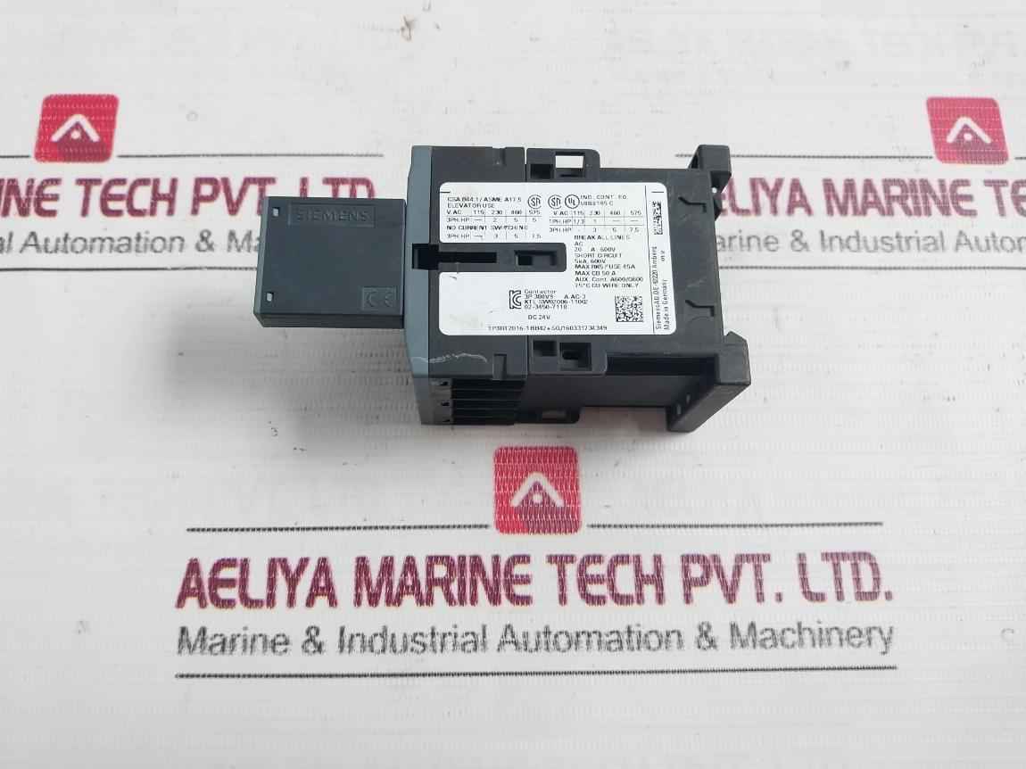Siemens 3Rt2016-1Bb42 Power Contactor With Surge Suppressor 20A 600V Csa B44.1