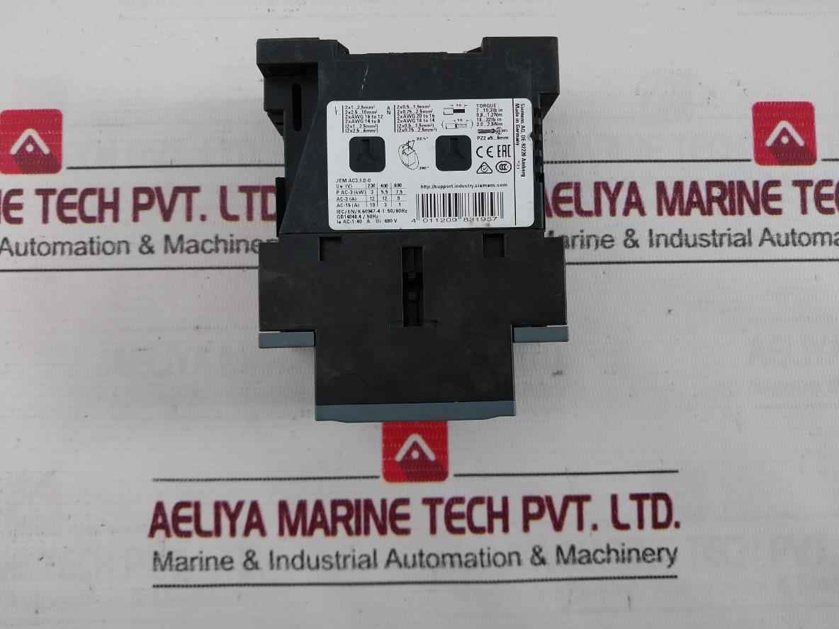 Siemens 3Rt2024-1Bb40 Contactor 24V Dc 35 A 600V Ac 690V