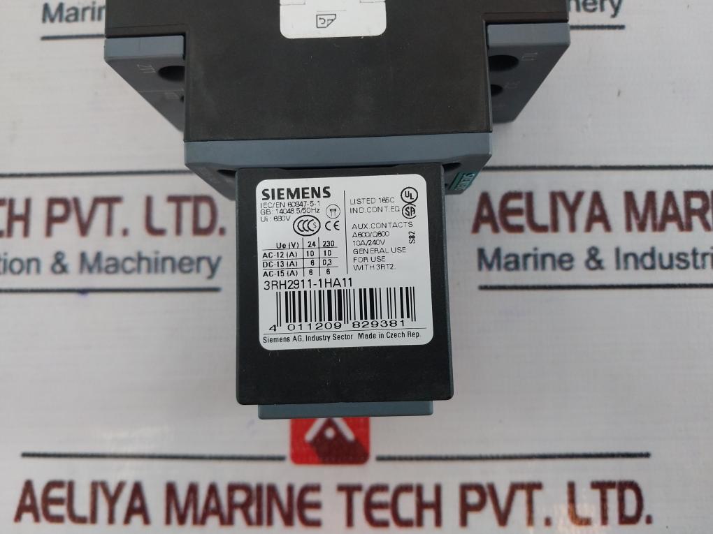 Siemens 3Rt2025-1Al24/3Rh2911-1Ha11 Contactor With Auxiliary Switch 690V