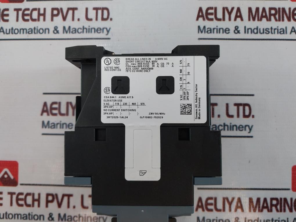 Siemens 3Rt2025-1Al24/3Rh2911-1Ha11 Contactor With Auxiliary Switch 690V
