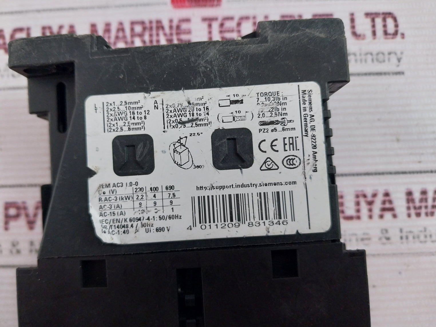 Siemens 3Rt2025-1Bb40 Power Contactor Gb/T14048.4/ 50Hz