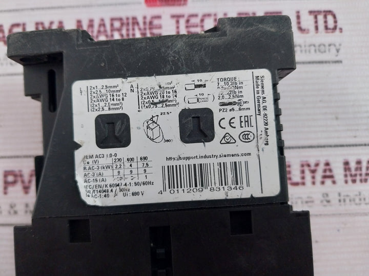 Siemens 3Rt2025-1Bb40 Power Contactor Gb/T14048.4/ 50Hz