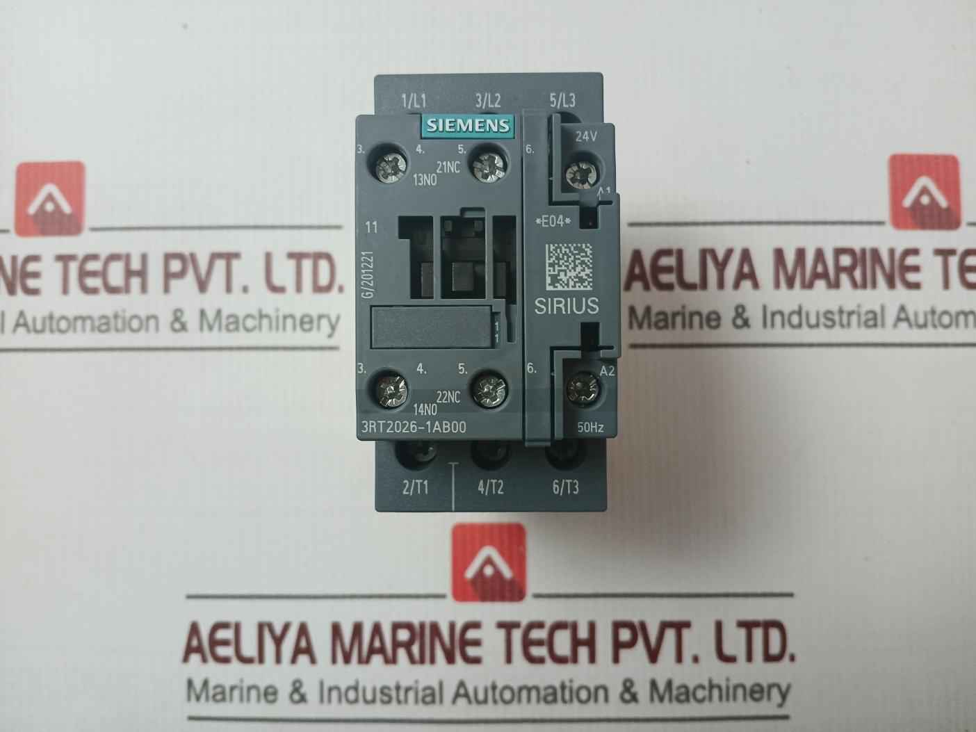 Siemens 3Rt2026-1Ab00 Sirius 3 Pole Power Contactor 24 Vac 25A 11W