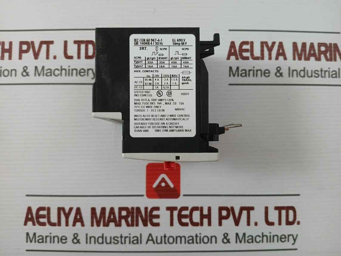 Siemens 3Ru1116-1Eb0 Thermal Overload Relay