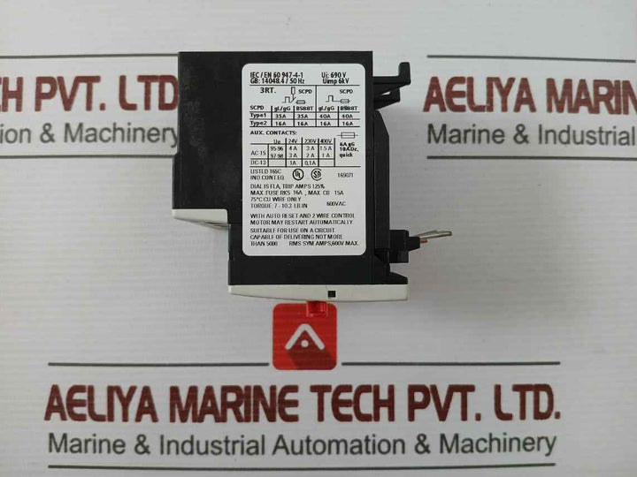 Siemens 3Ru1116-1Eb0 Thermal Overload Relay