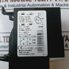 Siemens 3Ru1126-4Ab0 Thermal Overload Relay 3Zx1012-0Ru11-1Aa1