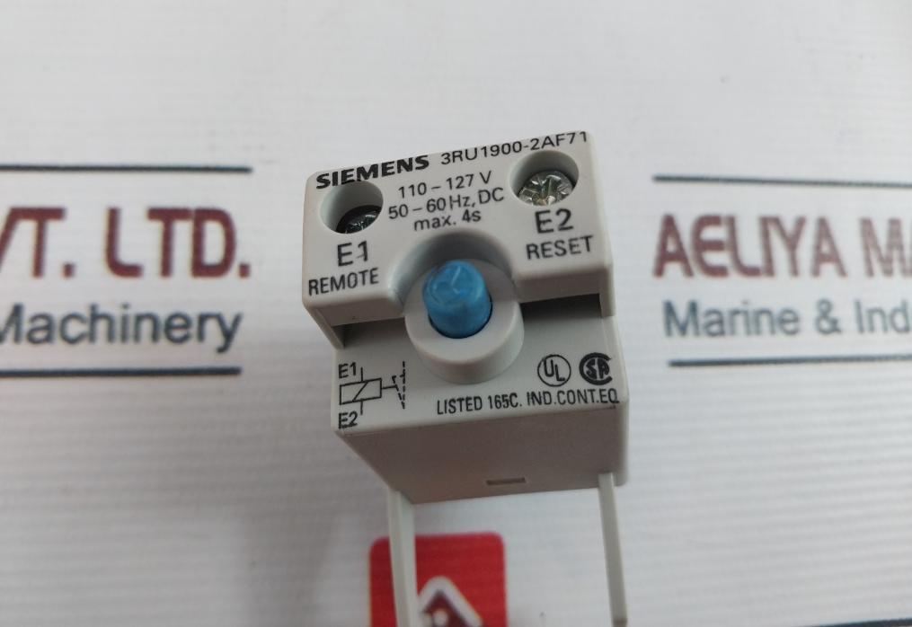 Siemens 3Ru1900-2Af71 Overload Remote Reset 110-127V 50-60Hz