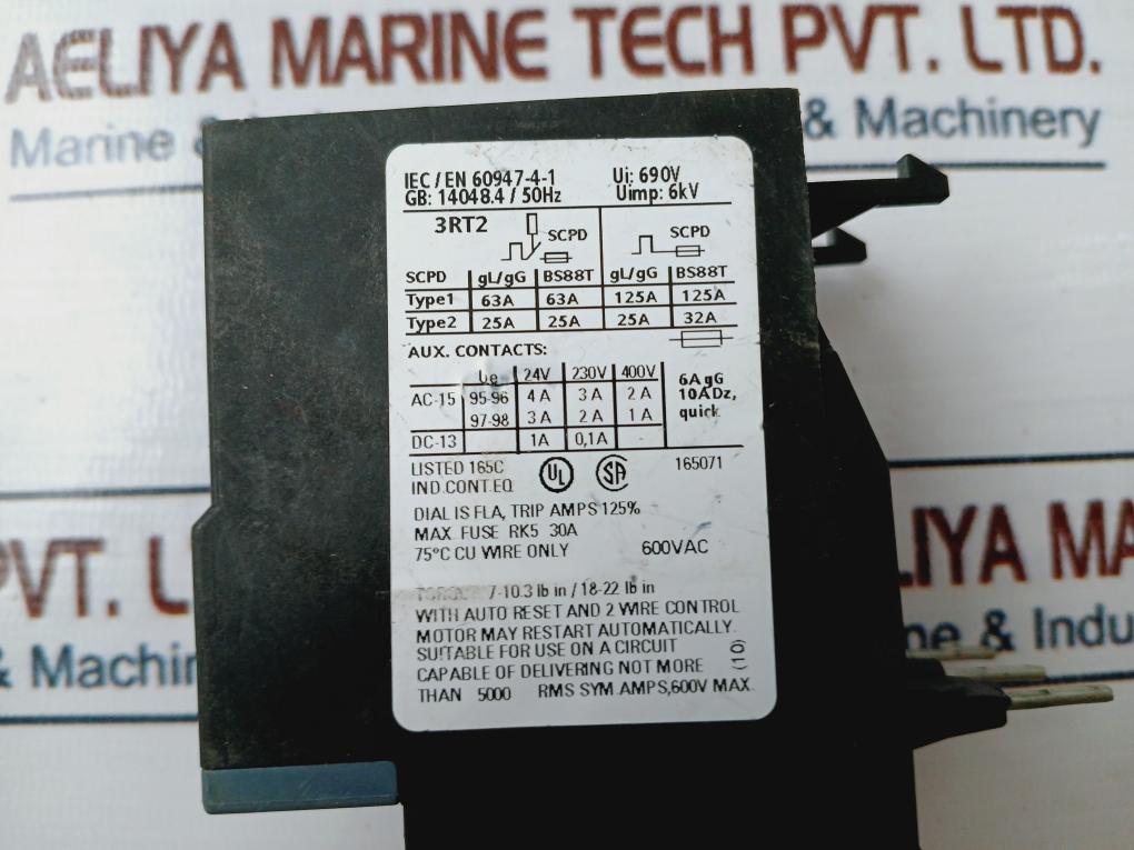 Siemens 3Ru2126-1Hb0 Overload Relay Class 10