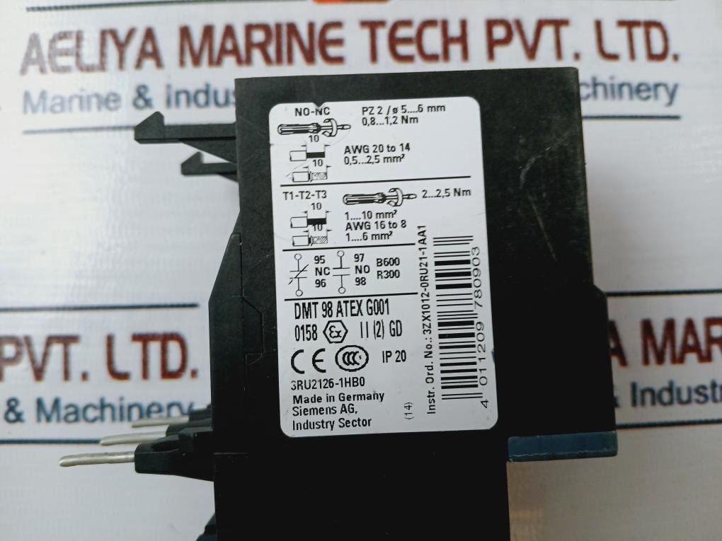 Siemens 3Ru2126-1Hb0 Overload Relay Class 10