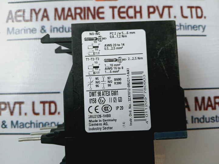 Siemens 3Ru2126-1Hb0 Overload Relay Class 10