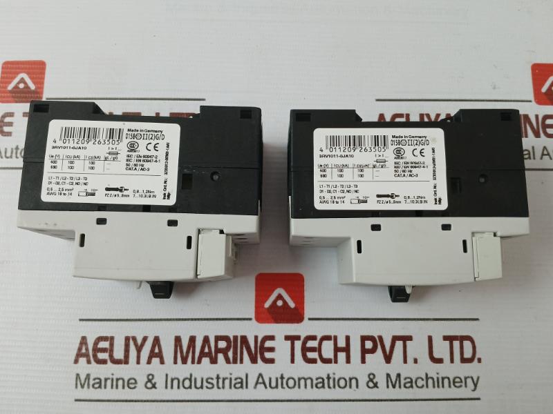 Siemens 3Rv1011-0Ja10 Circuit Breaker 50/60Hz Iec/En 60947-4-1 3Rv1901-1D