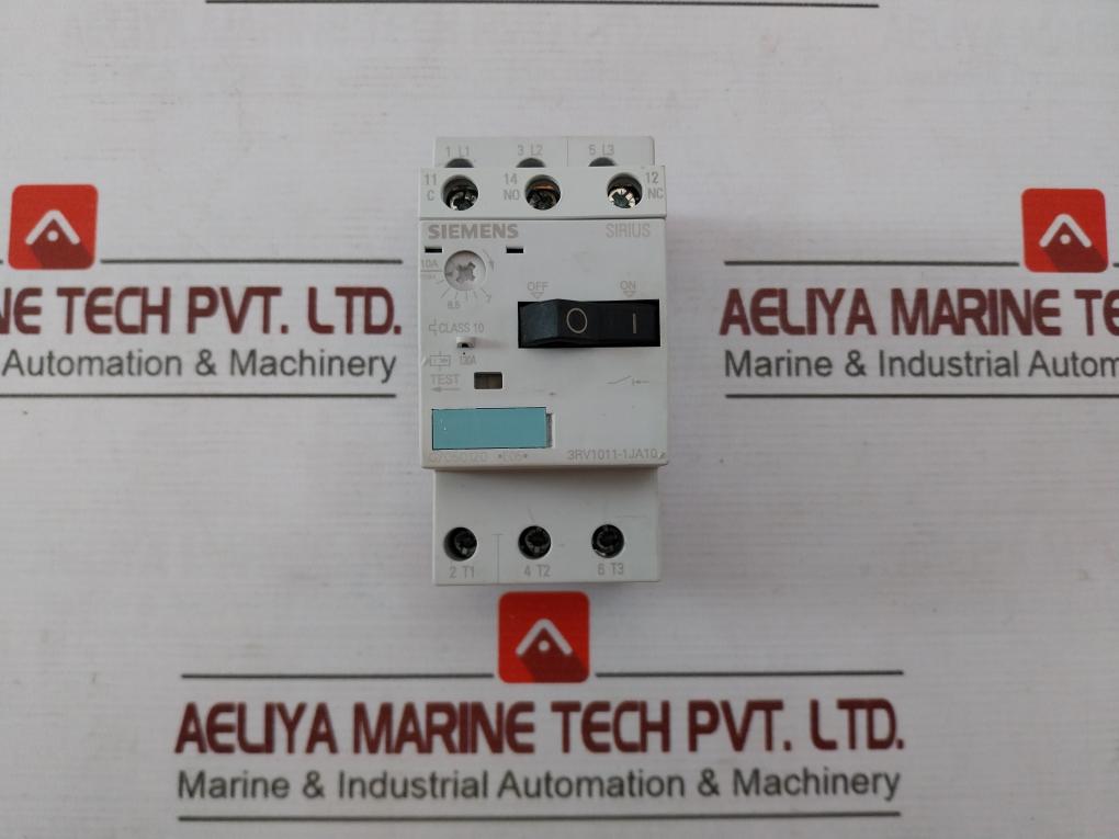 Siemens 3Rv1011-1Ja10 Circuit Breaker For Motor Protection 600V 10 Fla Max
