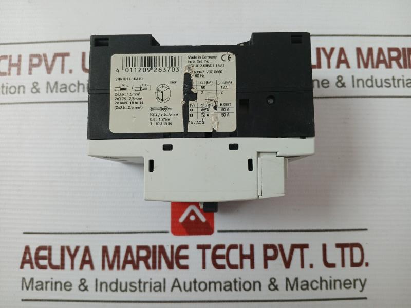 Siemens 3Rv1011-1Ka10 Circuit Breaker 50/60Hz Nq991014 Iec 60947 G/991110