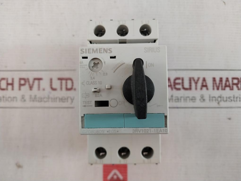Siemens 3Rv1021-1Ea10 Circuit Breaker For Motor Protection 50/60Hz Hw05014-7 001