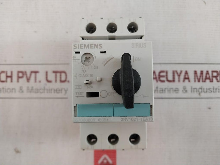 Siemens 3Rv1021-1Ea10 Circuit Breaker For Motor Protection 50/60Hz Hw05014-7 001