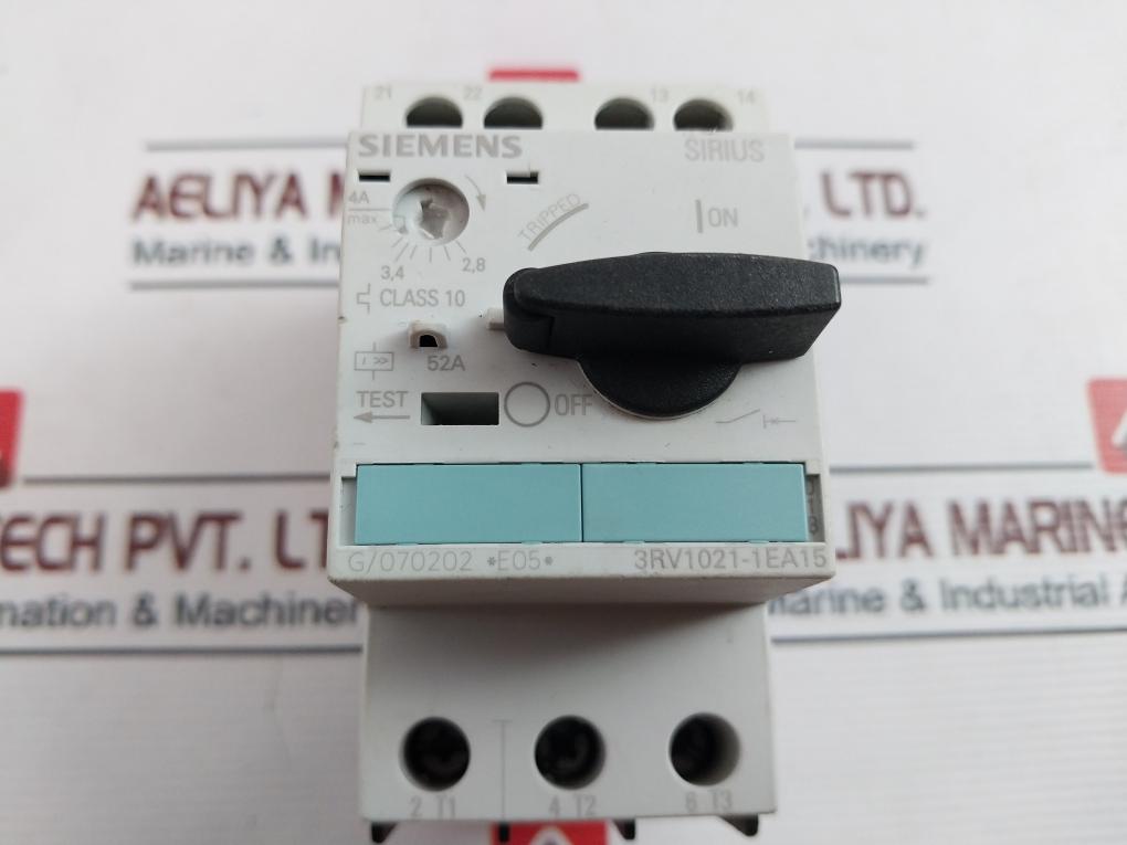 Siemens 3Rv1021-1Ea15 Motor Protection Circuit Breaker 50/60Hz