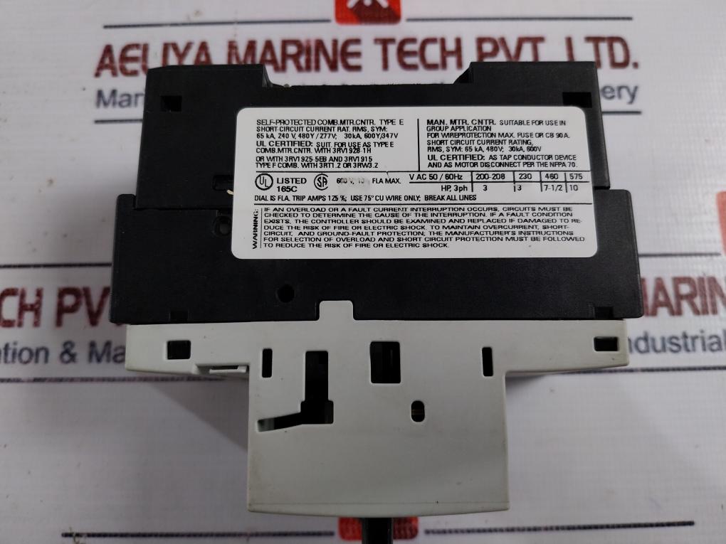 Siemens 3Rv1021-1Ja10 Circuit Breaker For Motor Protection 3Zx1012-0Rv02-1Aa1