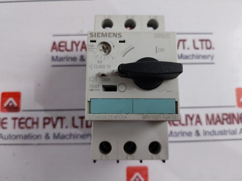 Siemens 3Rv1021-1Ja10 Circuit Breaker For Motor Protection 3Zx1012-0Rv02-1Aa1