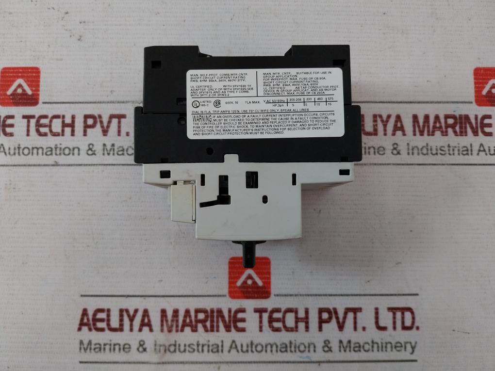 Siemens 3Rv1021-4Aa10 Circuit Breaker 3Zx1012-0Rv02-1Aa1 11-16A 600V 2-2,5Nm