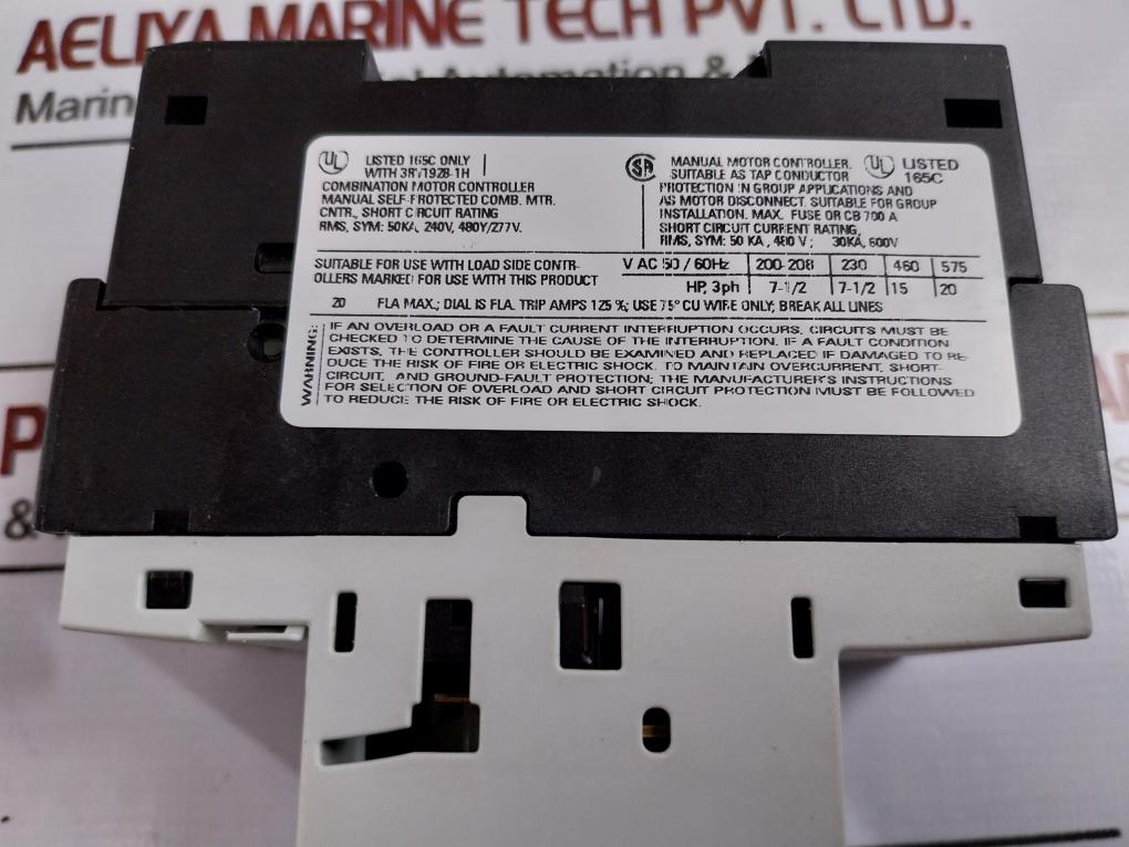 Siemens 3Rv1021-4Ba10 Circuit Breaker Size S0 For Motor Protection G/031016