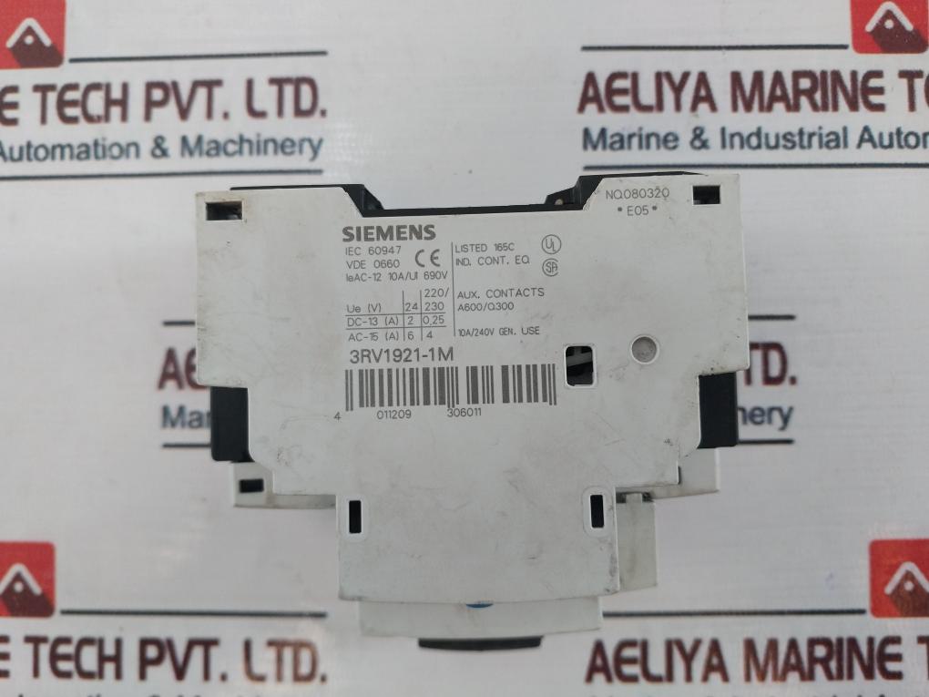 Siemens 3Rv1021-4Ca10 Circuit Breaker 600V 17-22A