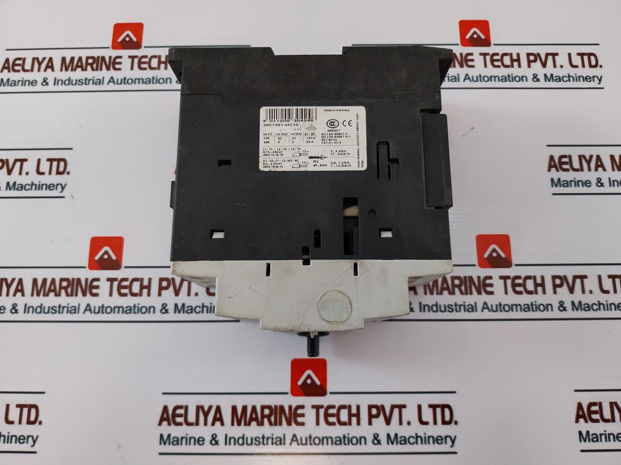 Siemens 3Rv1331-4Fc10 Circuit Breaker 3Zx1012-0Rv03-1Aa1