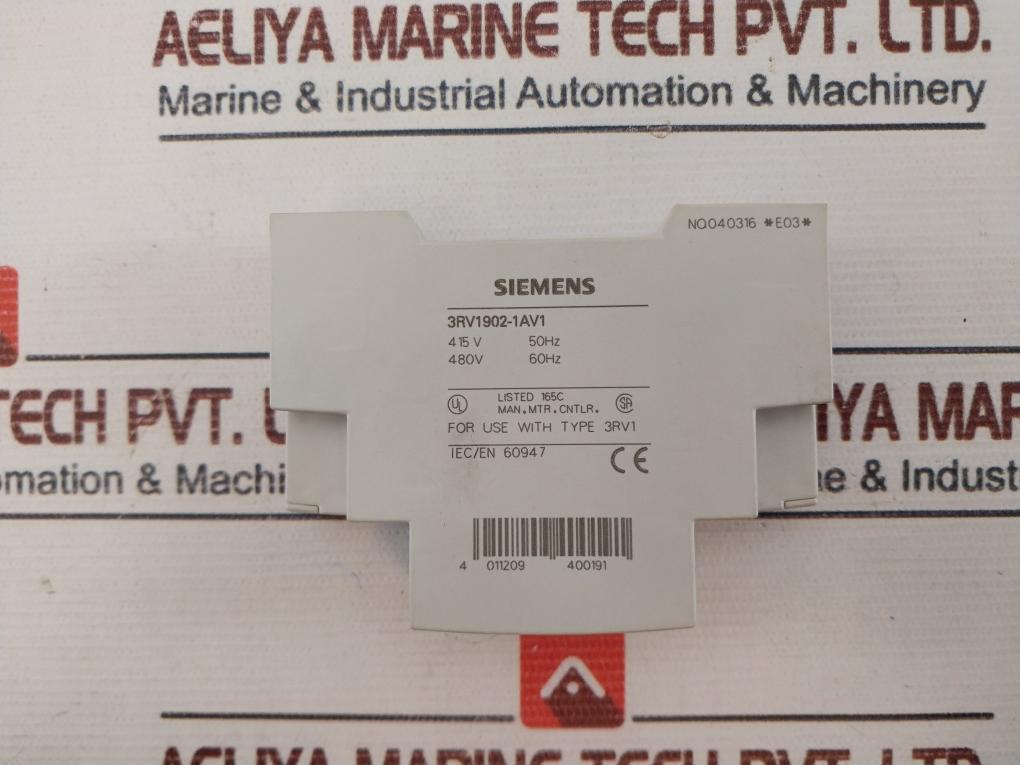 Siemens 3Rv1902-1Av1 Circuit Breaker 415V 50Hz