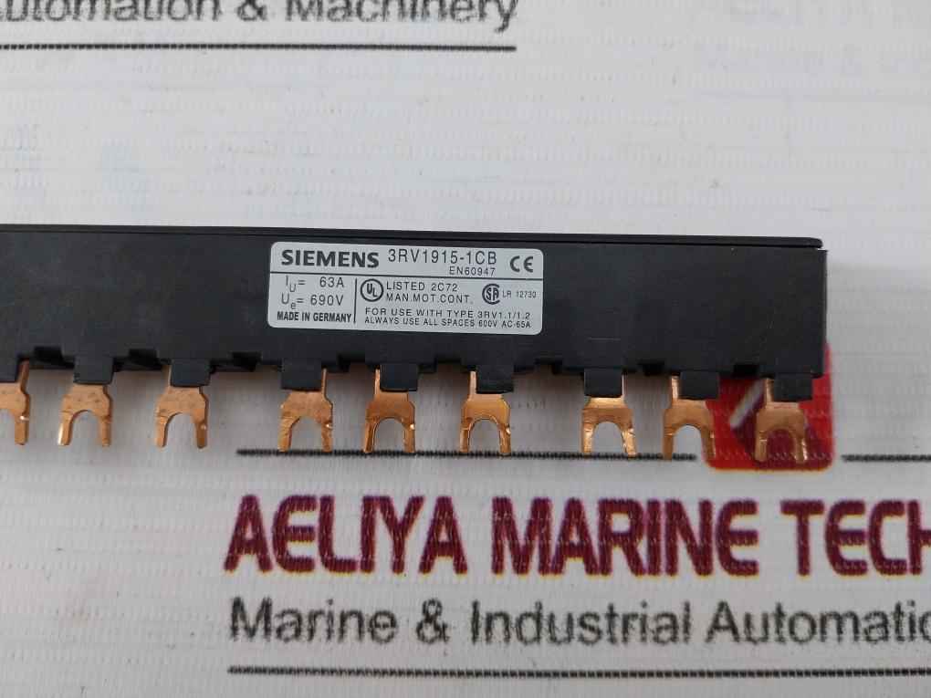 Siemens 3Rv1915-1Cb Busbar Modular 600V Ac 65A