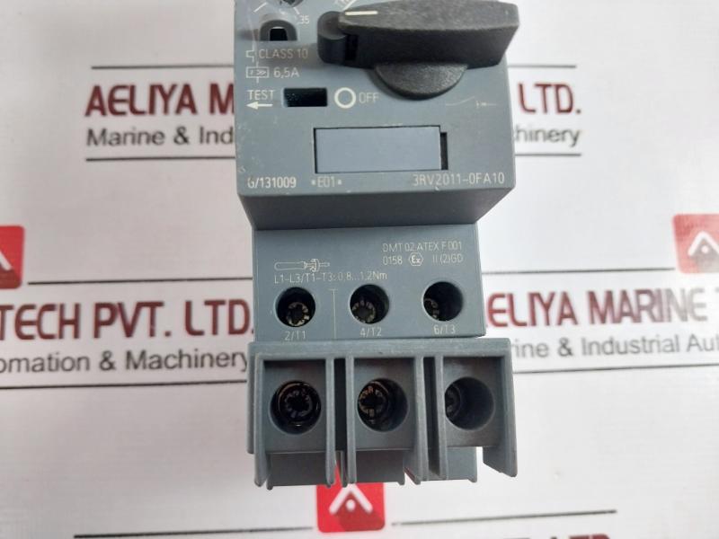 Siemens 3Rv2011-0Fa10 Sirius 3-pole Circuit Breaker