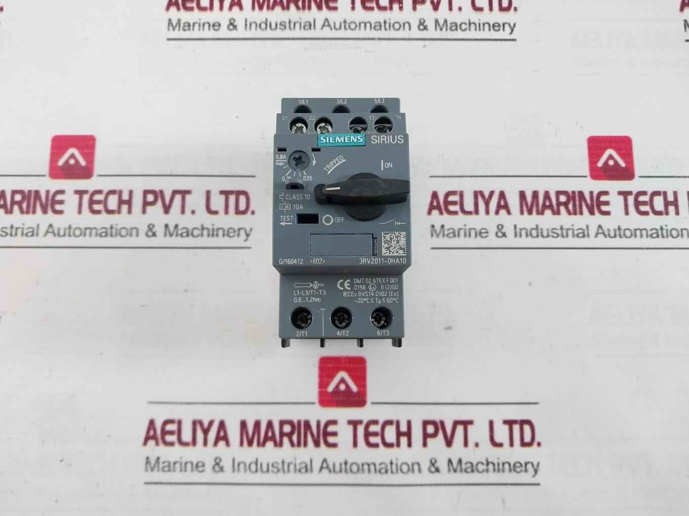 Siemens 3Rv2011-0Ha10 Circuit Breaker 50/60Hz -20C Ta 60C