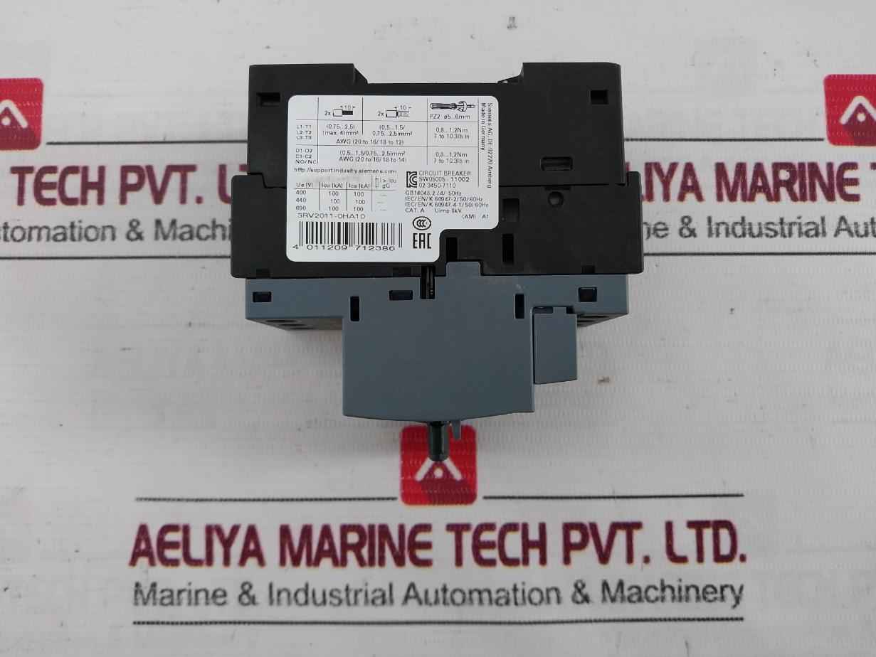 Siemens 3Rv2011-0Ha10 Circuit Breaker 50/60Hz -20C Ta 60C