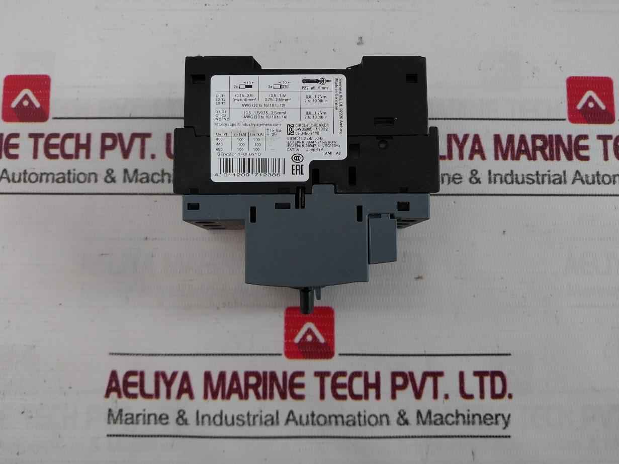 Siemens 3Rv2011-0Ha10 Circuit Breaker 50/60Hz 6Kv -20C Ta 60C