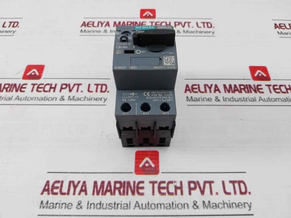 Siemens 3Rv2011-1Fa10 Circuit Breaker 50/60Hz -20C Ta 60C Class 10