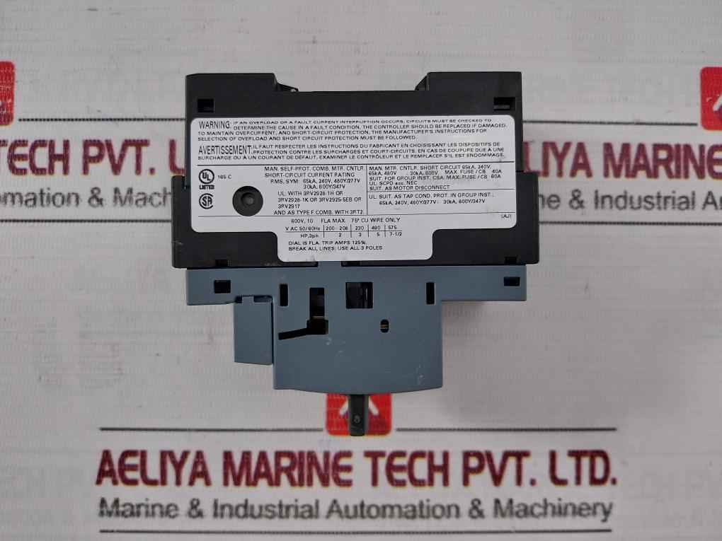 Siemens 3Rv2011-1Ja10 Circuit Breaker 6Kv -20C Ta 60C