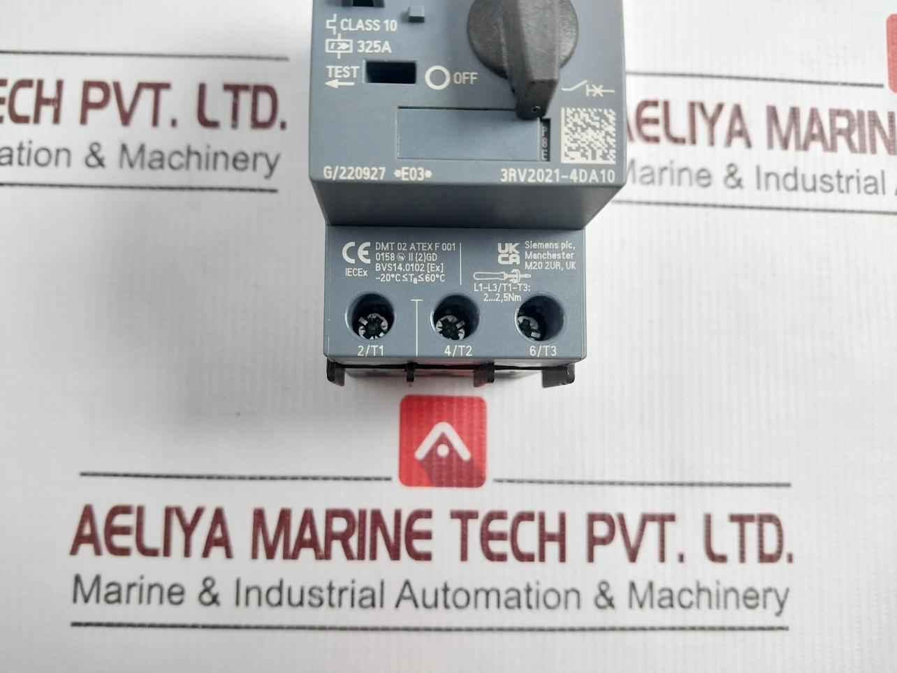 Siemens 3Rv2021-4Da10 Circuit Breaker For Motor Protection 480V 50/60Hz