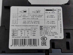 Siemens 3Rv2021-4Da10 Circuit Breaker For Motor Protection 480V 50/60Hz