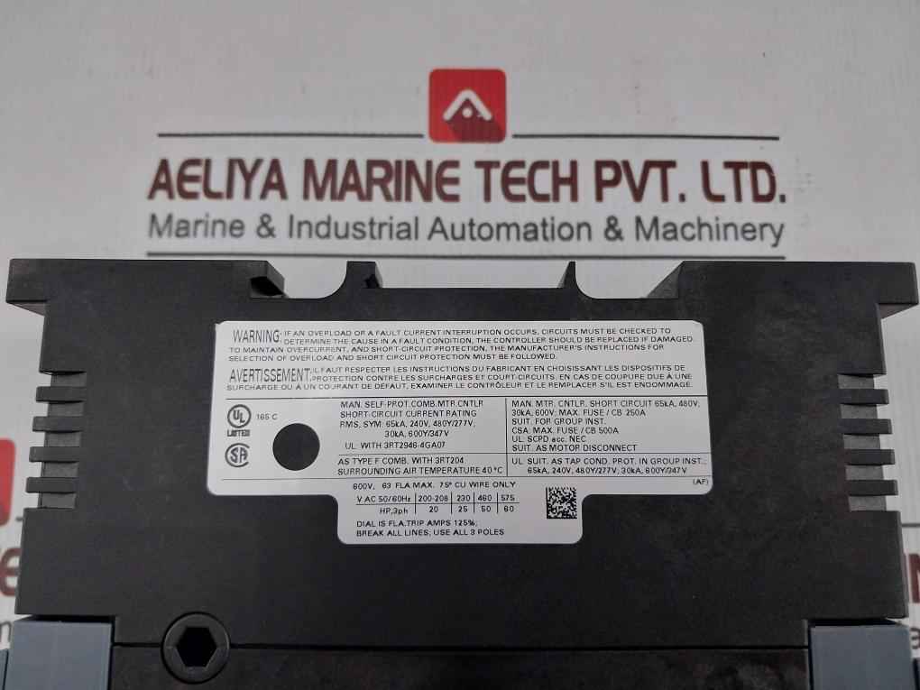 Siemens 3Rv2041-4Ja10 Sirius Circuit Breaker 3-pole 45-63A Max Lo230321