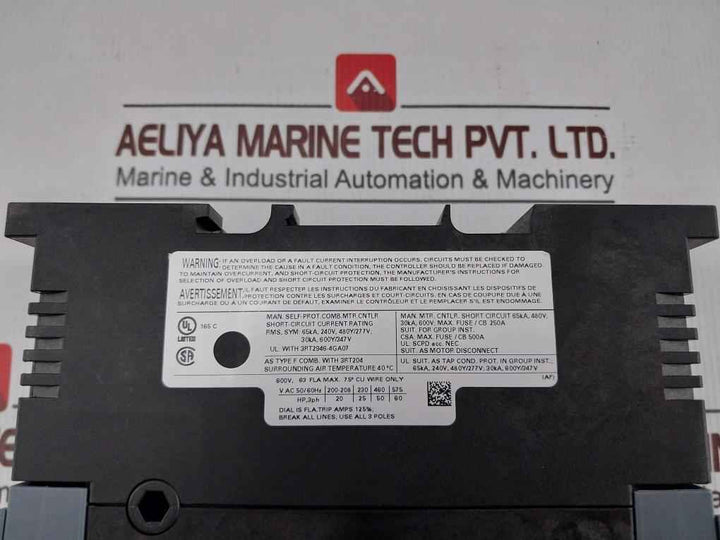 Siemens 3Rv2041-4Ja10 Sirius Circuit Breaker 3-pole 45-63A Max Lo230321