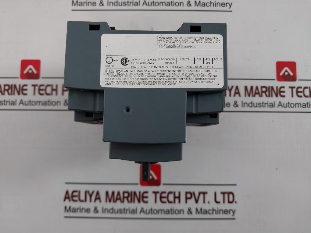 Siemens 3Rv2111-1Ba10 Sirius 3 Pole Circuit Breaker 26A Iec/En 60947-5-1 1.4-2A