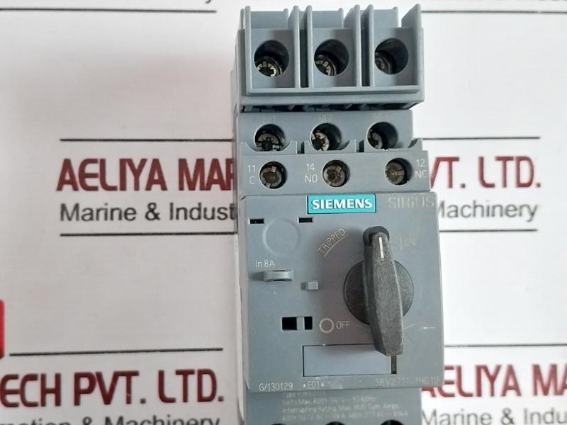 Siemens 3Rv2711-1Hd10 Sirius 3-pole Circuit Breaker