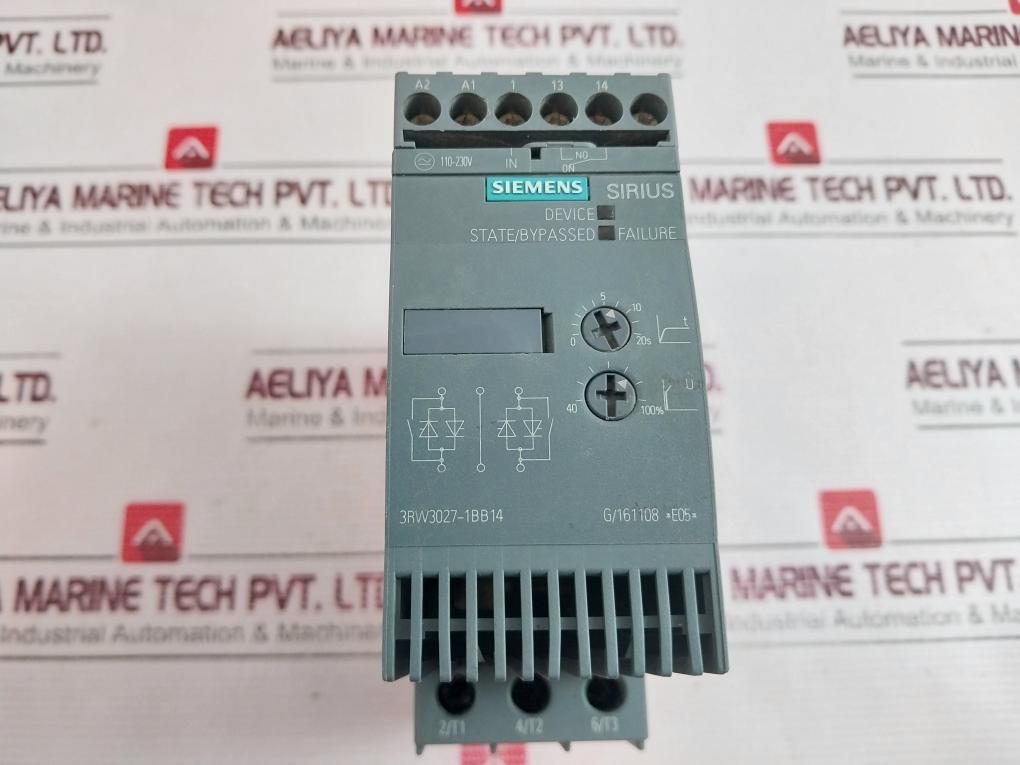 Siemens 3Rw3027-1Bb14 Ac Semiconductor Motor Starter 200-480V 50/60Hz
