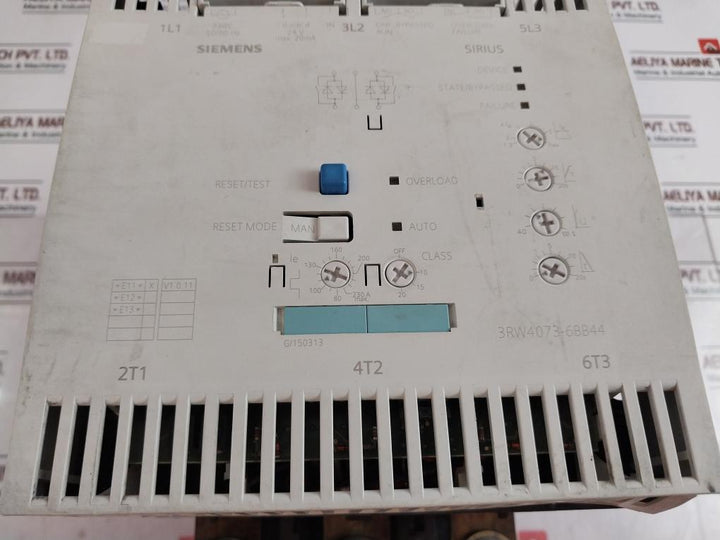 Siemens 3Rw4073-6Bb44 Motor Starter Ip00 Class 10 50/60Hz